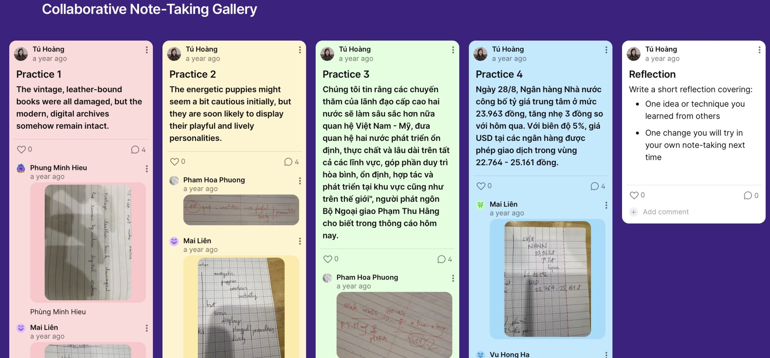 Padlet: Note-taking Gallery Padlet: Note-taking Gallery